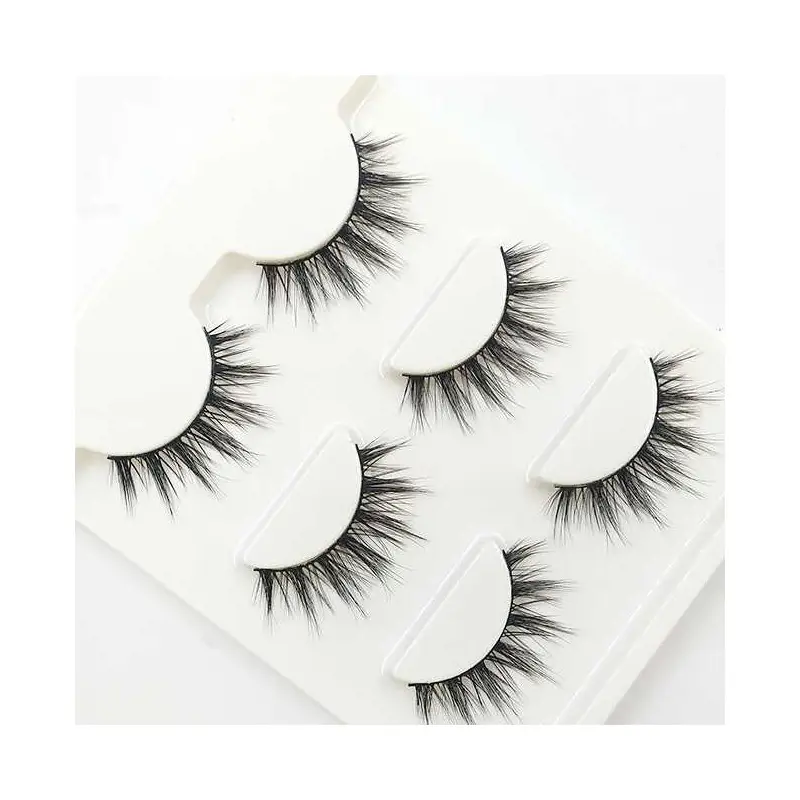 Handmade Natural Cross False Eyelashes, Japanese Cotton Thread Stem, Nude Makeup, Realistic Three-Dimensional False Eyelashes
