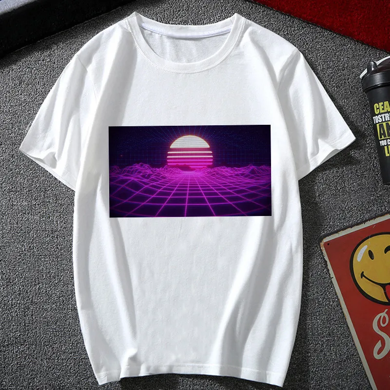 Steam Wave Harajuku Style Retro Fashion Street Personality Short-sleeved T-shirt - T9403