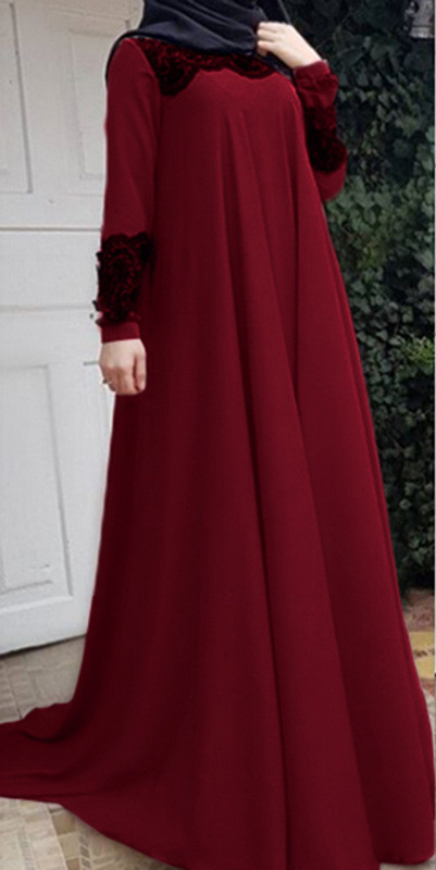 Thin Ladies Neckline Lace Simple Design A Version Oversized Skirt