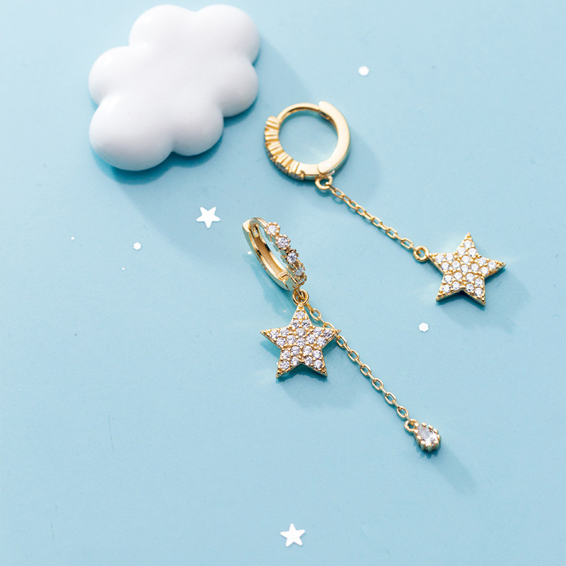 Five-Pointed Star Drop Ear Jewelry