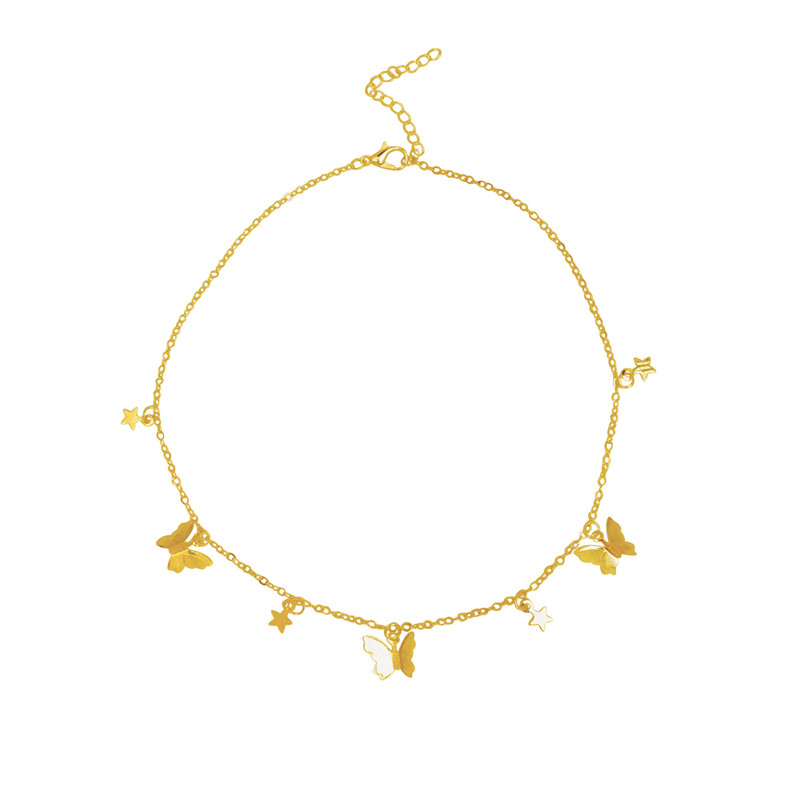 Sexual Popular Five-pointed Star Sequined Star Clavicle Chain