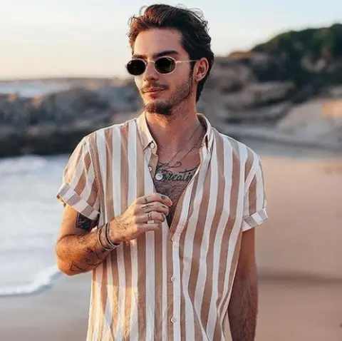 New Striped Casual Men's Shirt Printed