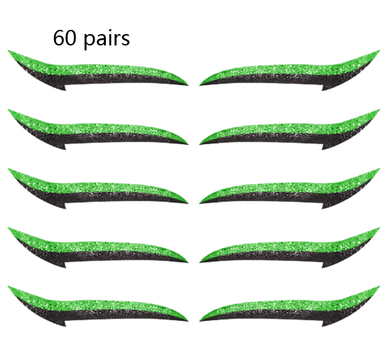 Reusable Eyeliner Stickers Green 60 Pairs - Shop at LoveMi