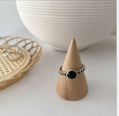 925 Sterling Silver Korean Dongdaemun Cross Cold Wind Open Ring Female Ins Tide Niche Design Simple Ring