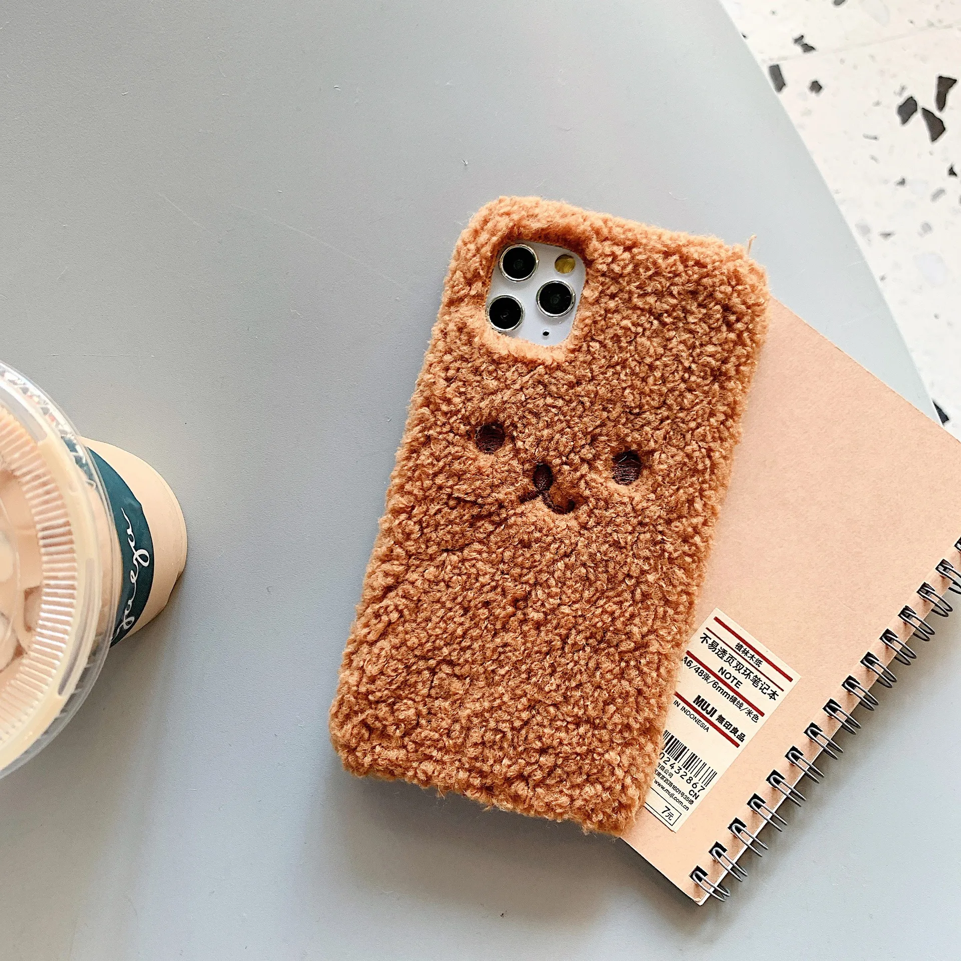 Embroidery Plush Cartoon Bear Phone Case – image 6