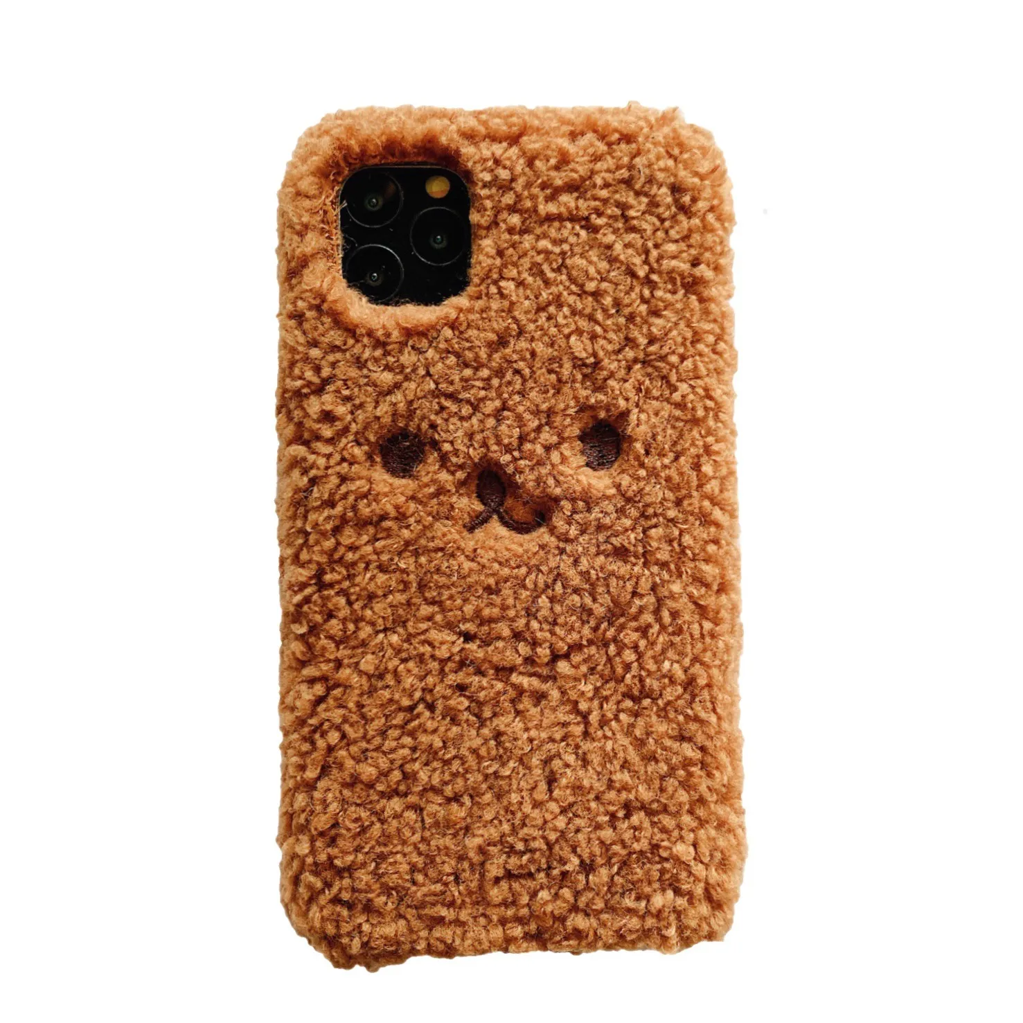 Embroidery Plush Cartoon Bear Phone Case – image 2