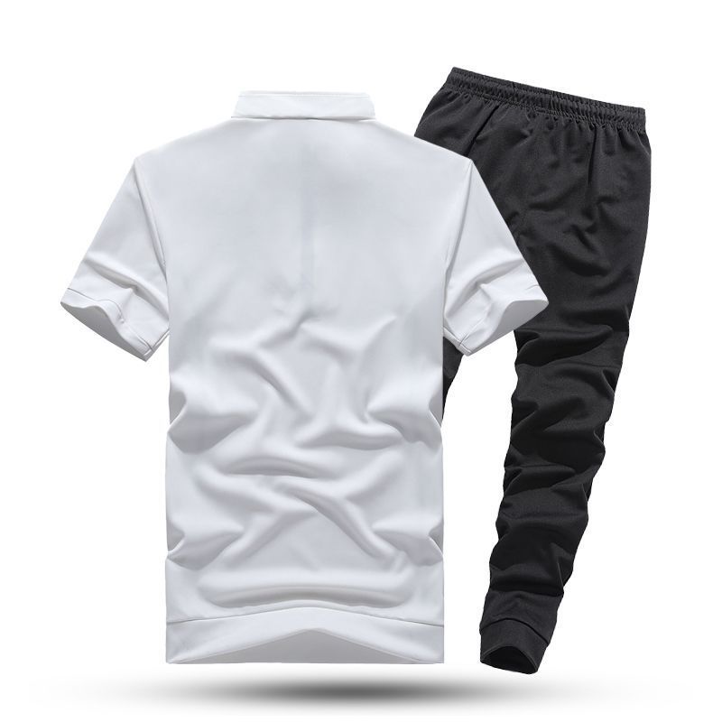 Short Sleeved Set Men's Summer Sportswear Two-piece Set - Image 1