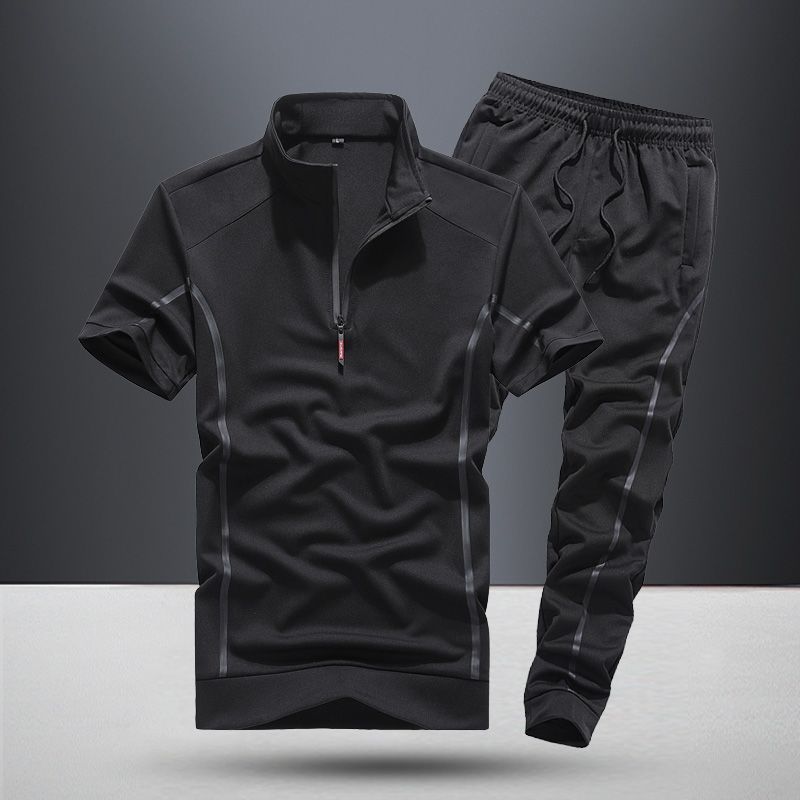 Short Sleeved Set Men's Summer Sportswear Two-piece Set - Image 2