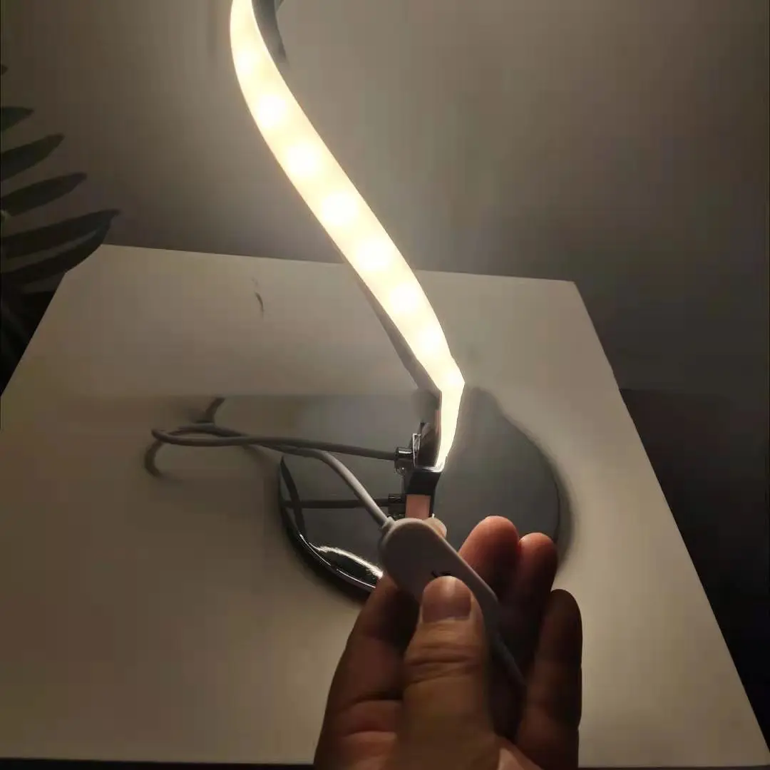 LED Spiral Table Lamp Curved Desk Bedside