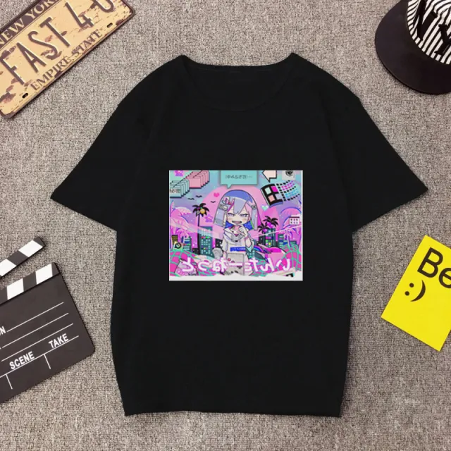Harajuku Style Women'S Clothing Personality All Match Round Neck Pullover Short Sleeve T Shirt B 2Xl - Shop at LoveMi