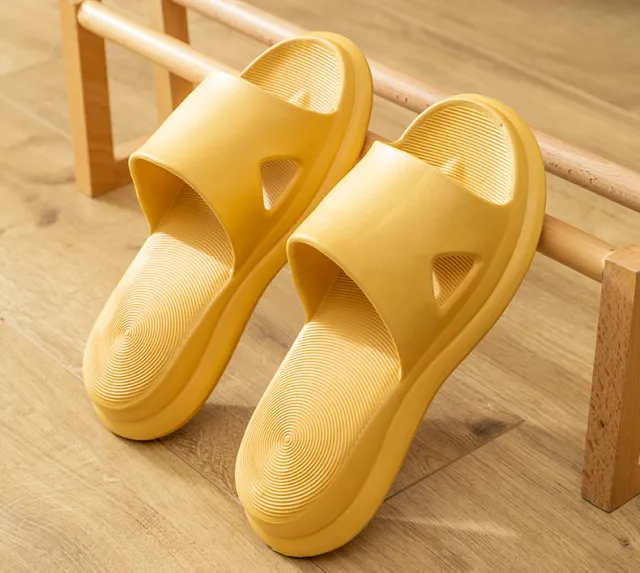 Men's And Women's Household Cool Platform Slippers Yellow - Shop at LoveMi