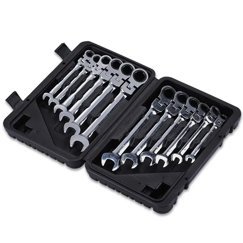 Factory Direct Metric Explosion-Proof 12PCS Blow Molding Box Live Ratchet Wrench Set Origin Source Wrench