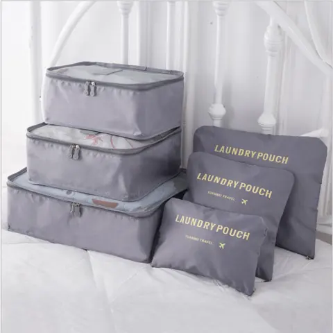 6 PCS Travel Storage Bag Set for Clothes Tidy
