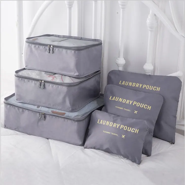 6 PCS Travel Storage Bag Set for Clothes Tidy