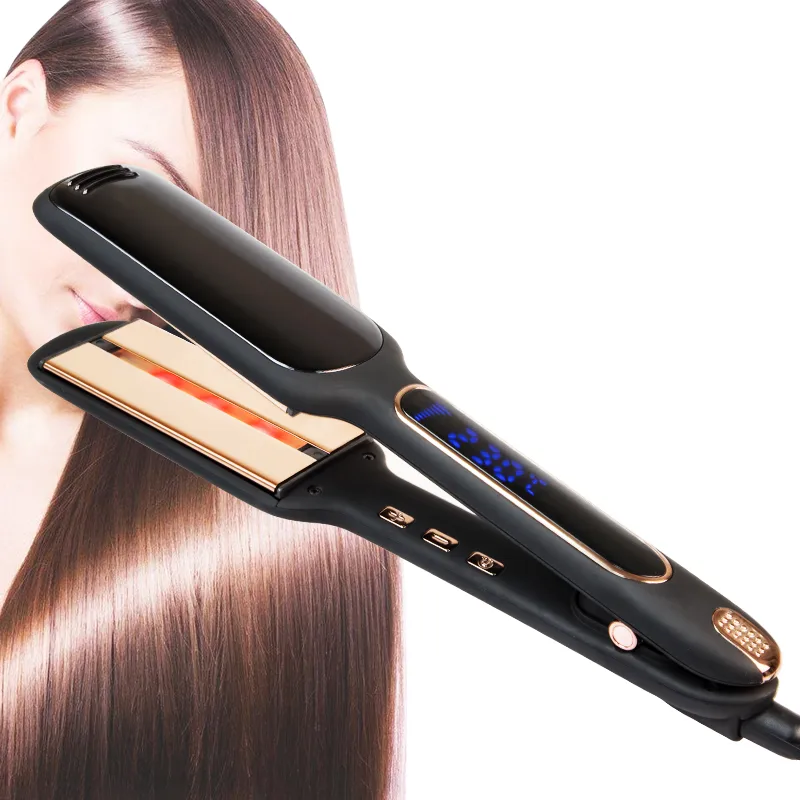 Exclusively for Lcd Display Infrared Hair Care Straightener Black