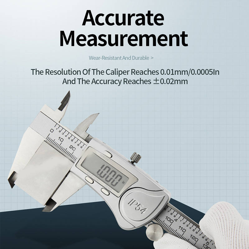 Electronic Digital Display Digital Vernier Caliper 0-150 Stainless Steel Waterproof Industrial High-precision Measuring Tool