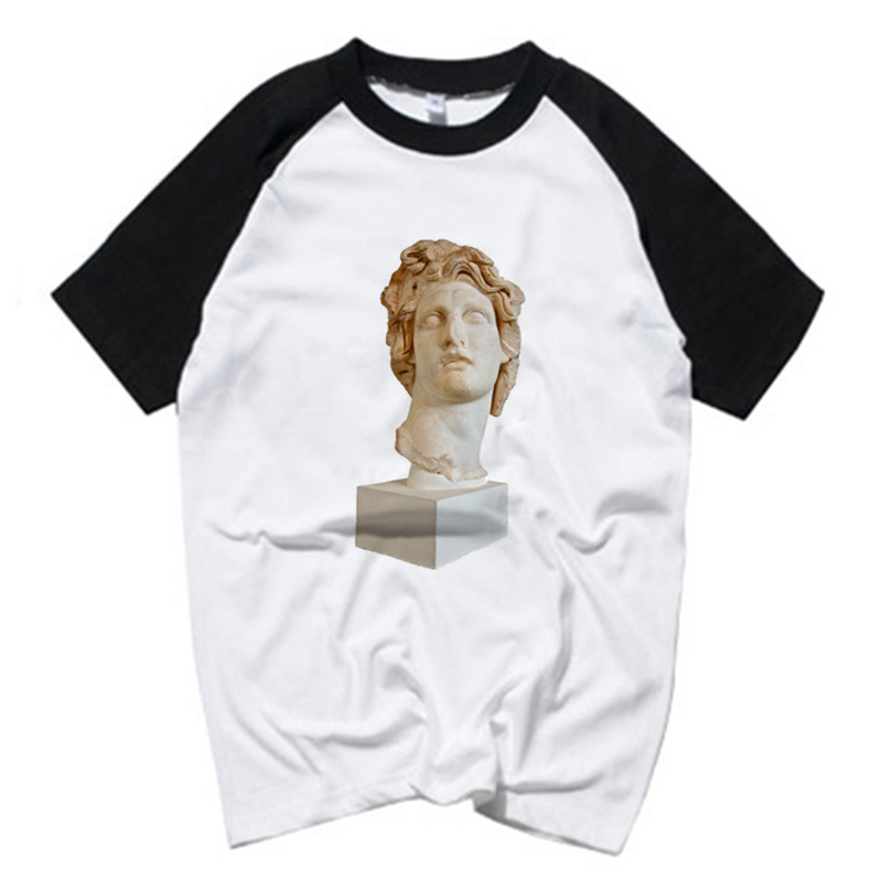Vaporwave Spring Round Neck Slim Slim Short-Sleeved T-Shirt Top