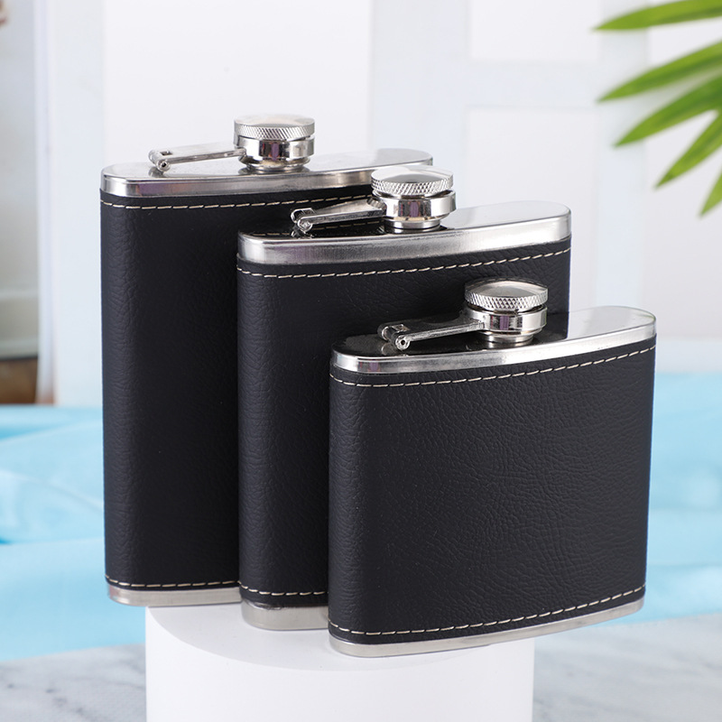 Outdoor Portable Hip Flask Creative Wine Utensils Sanding Hip Flask