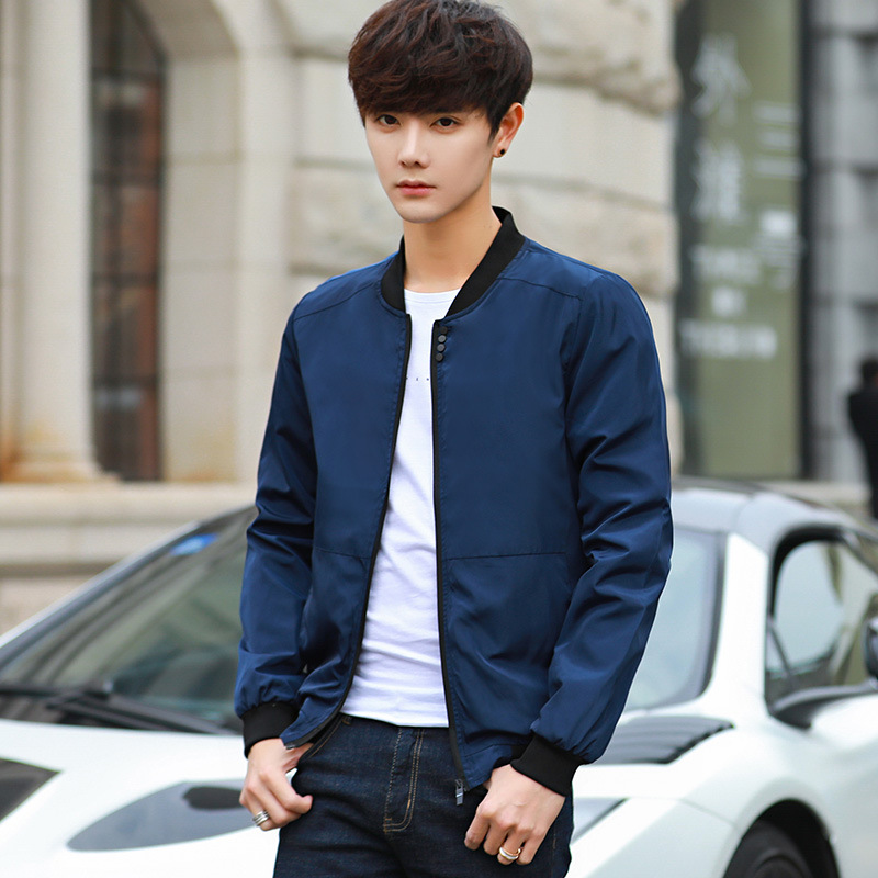 Men's Jacket Thin Section Stand Collar Slim Casual Jacket Baseball Uniform