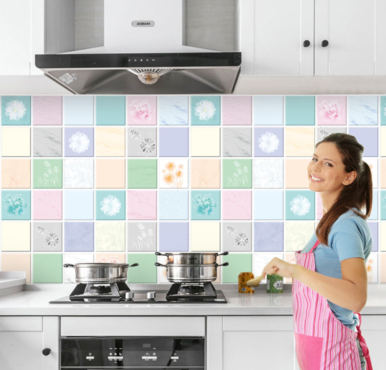 Title 10, Cartoon Self-adhesive Wallpaper Kitchen High Te...