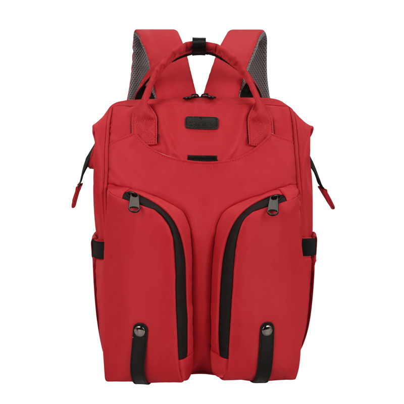 Waterproof Portable Double Shoulder Mother And Baby Bag Red - Shop at LoveMi