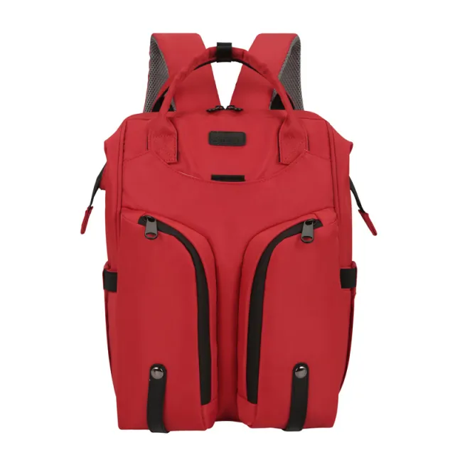 Waterproof Portable Double Shoulder Mother And Baby Bag Red - Shop at LoveMi