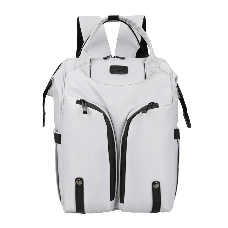 Waterproof Portable Double Shoulder Mother And Baby Bag White - Shop at LoveMi