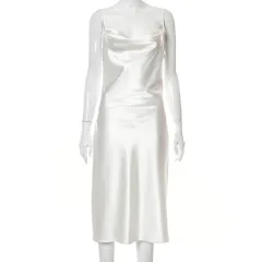 Fishbone Waist Stitching Stitching Printed Crown Girdle Top Women'S Clothing - White Dress - View 1