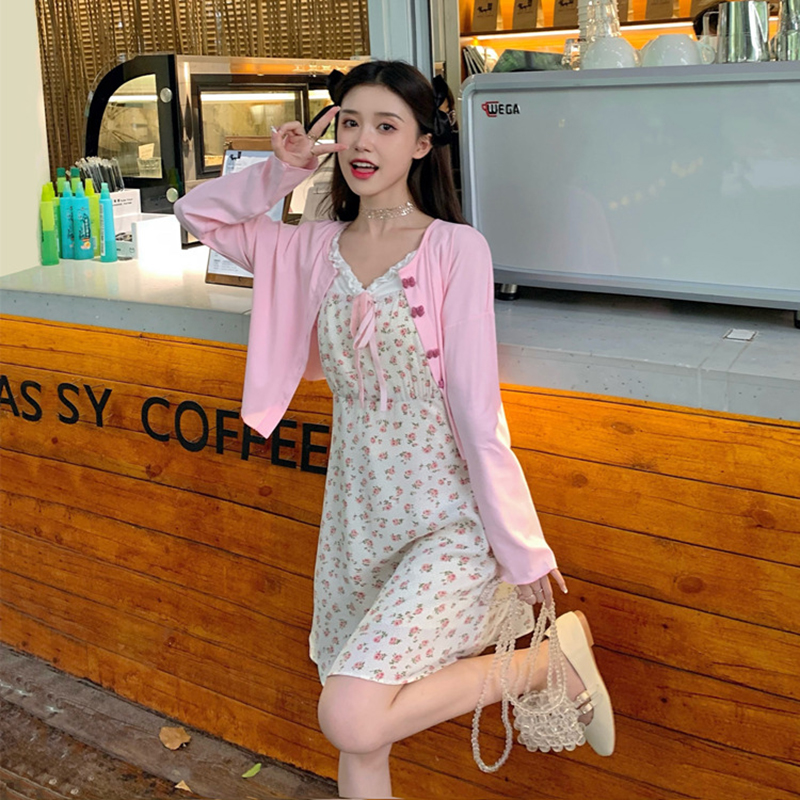 Chic Short Long-Sleeved Tops Summer Japanese Gentle Wind Sweet Wear Sun Protection Shirt