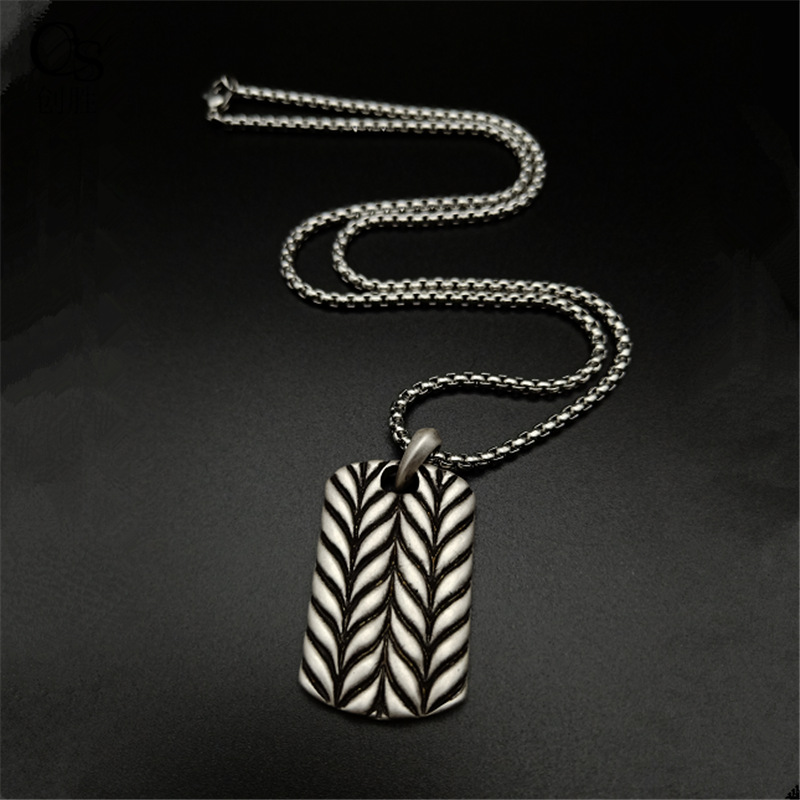 Street Cool Men'S Titanium Steel Pendant Creative War Shield Stainless Steel Necklace