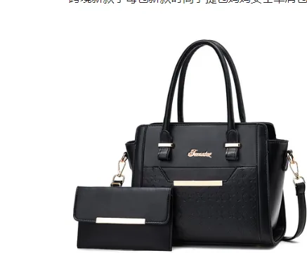 Cross Border New Mother Of Two Bag New Fashion Handbag Mother Lady One Shoulder Bag Oblique Bag Big Bag One Hair Black - Shop at LoveMi