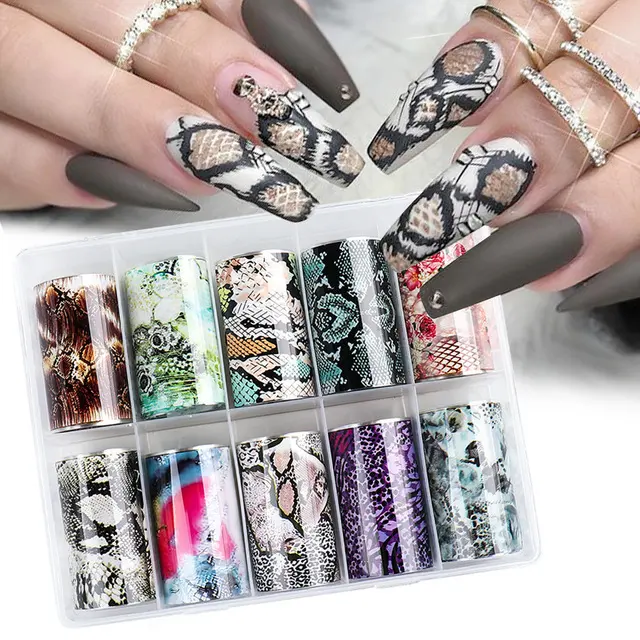 Nail Art Sticker Snake Skin Animal Grain Star Paper