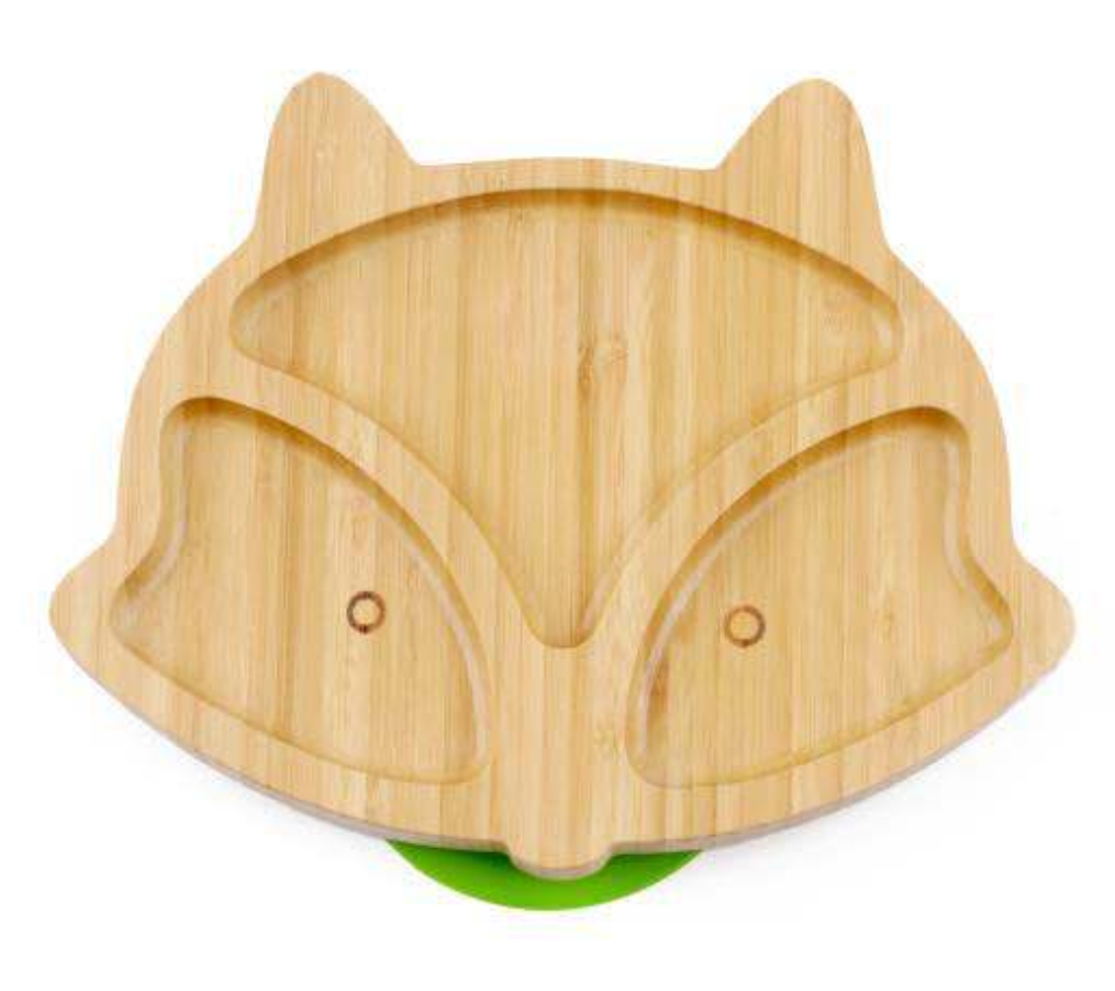 Baby Sucker Bowl Bamboo Cartoon Children'S Disk With Suction Cup Silicone Spoon Set Children'S Dinner Plate Bamboo Children'S Bowl