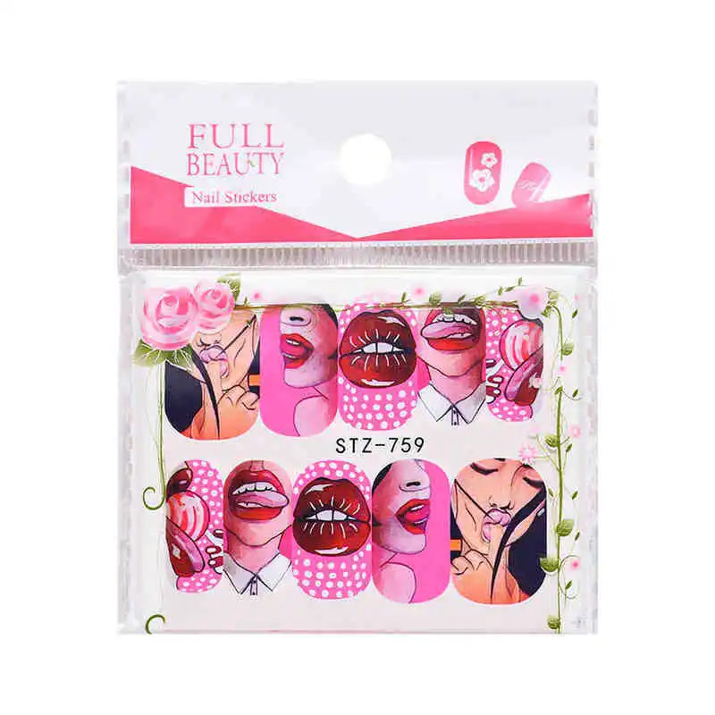 Nail Art Water Transfer Sticker Set Cool