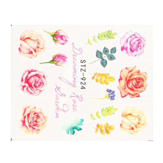 Mixed Stickers for Nails Rose Flowers Butterfly 3Style - Shop at LoveMi