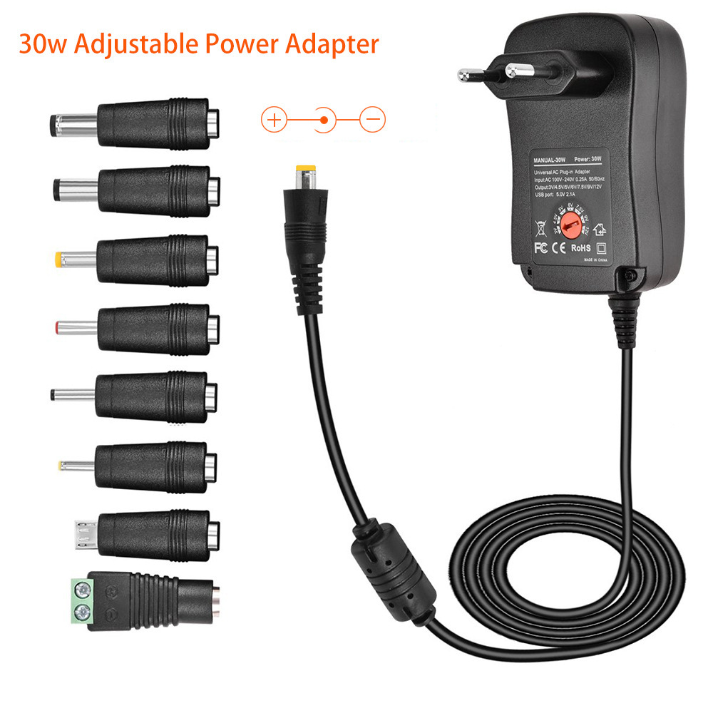 30W Multi-Function Adjustable Power Adapter For Switching Power Supply Monitoring Led Lights