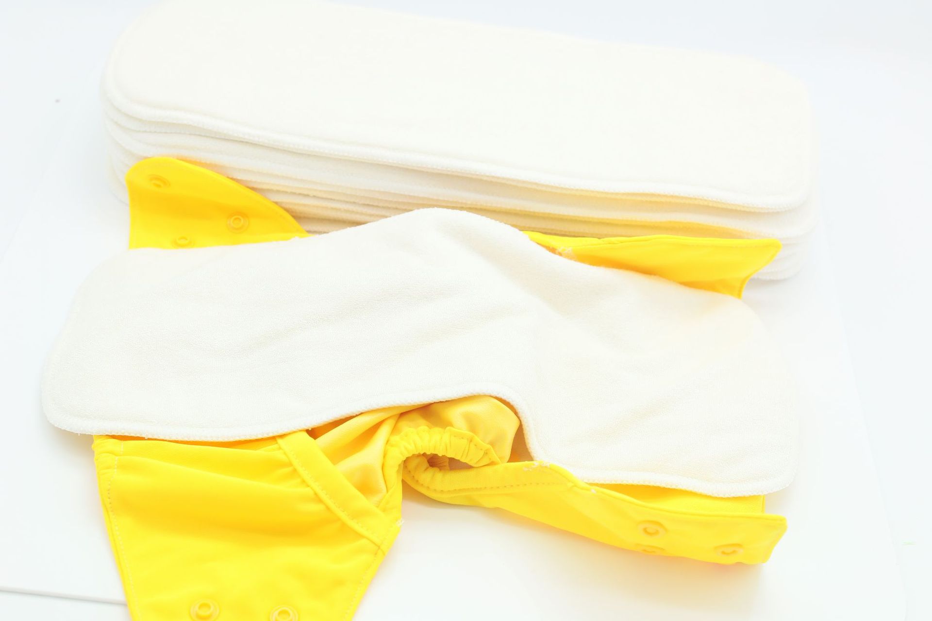 Baby Washable 4-layer Pure Bamboo Fiber Diapers Bamboo Terry Absorbent Diapers — foto 2