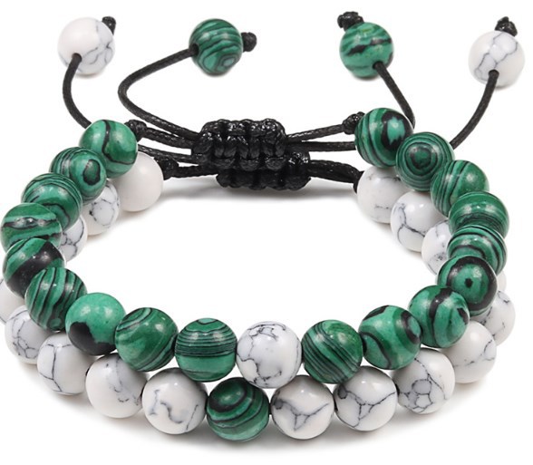 8Mm 2 Sets Of Beaded Bracelets Cross-Border Elastic Bracelet Aliexpress Volcanic Stone Lava Tiger Eye Stone Ddg34