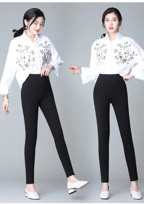 Sweatpants Women White Side Feet Harem Pants Casual Loose