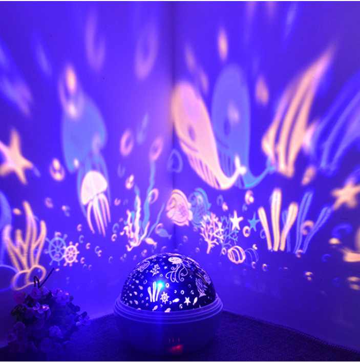 Starry Sky Projection Night Light Romantic Rotating Ocean Projection Lamp Usb Bedroom Small Ball Night Light — foto 3