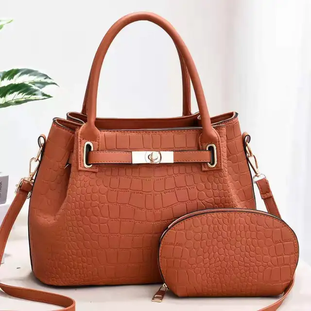 Large Capacity Women'S Bag Single Shoulder Big Bag Pu Bag Yellow - Shop at LoveMi