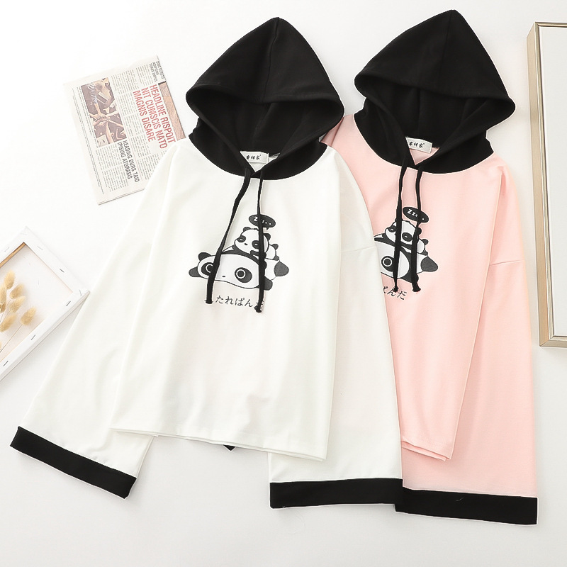 Title 2, College Style Hooded Sweater Women Spring New V...