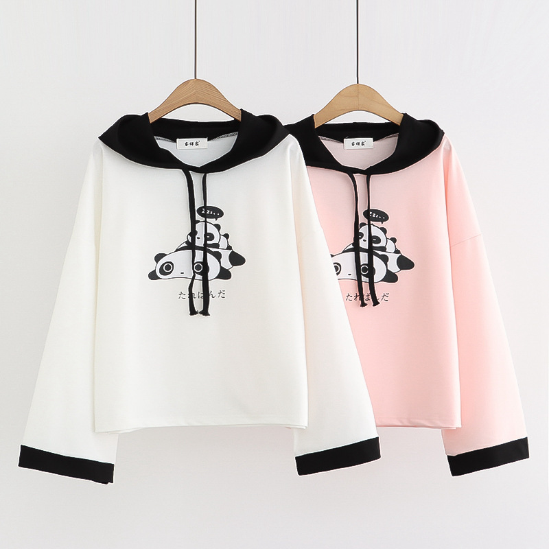 Title 5, College Style Hooded Sweater Women Spring New V...