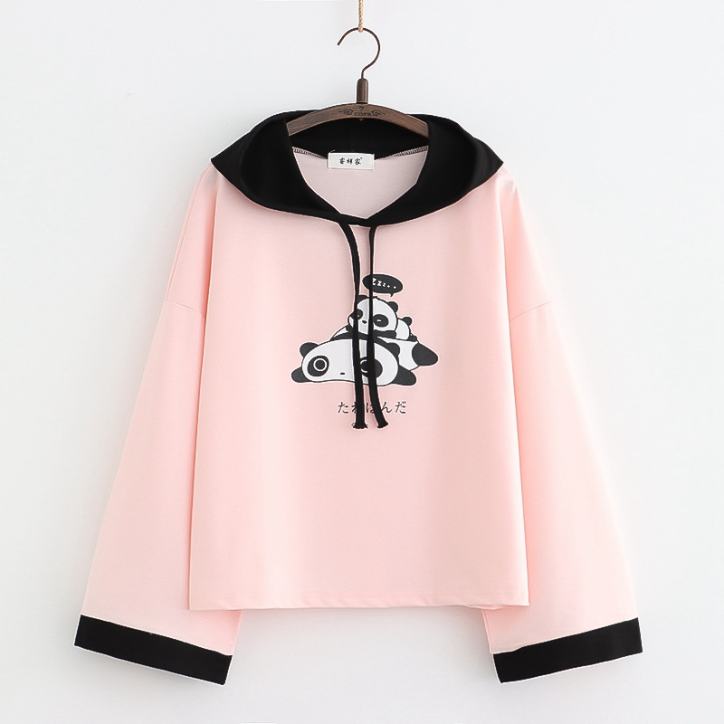 Title 4, College Style Hooded Sweater Women Spring New V...