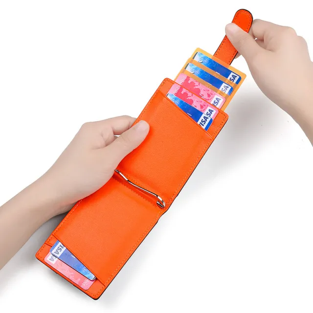 Short Multi Card Wallet Fashion Custom Wallet Orange - Shop at LoveMi