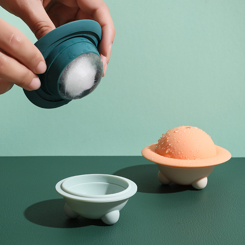 Cavity Ice Cube Maker Form For Ice Silicone Ice Mold Single Round Ice Cube Tray Summer Party Cocktail Whiskey Bar Kitchen Tool