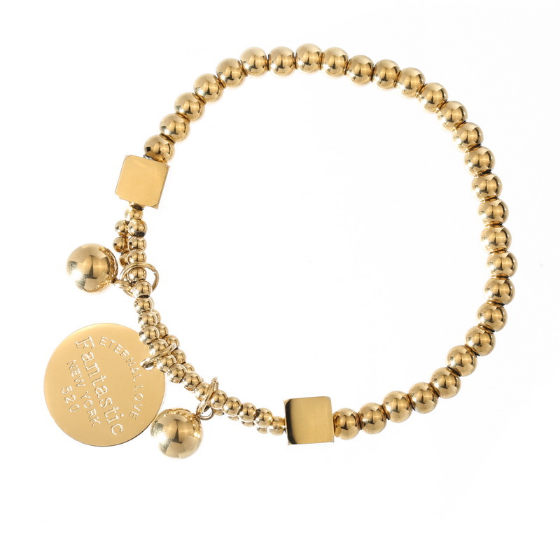 Cold Wind Simple Disc Letter Bracelet