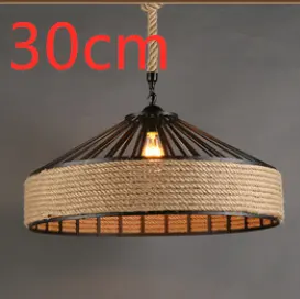 American Country Hemp Rope Restaurant Chandelier Personality