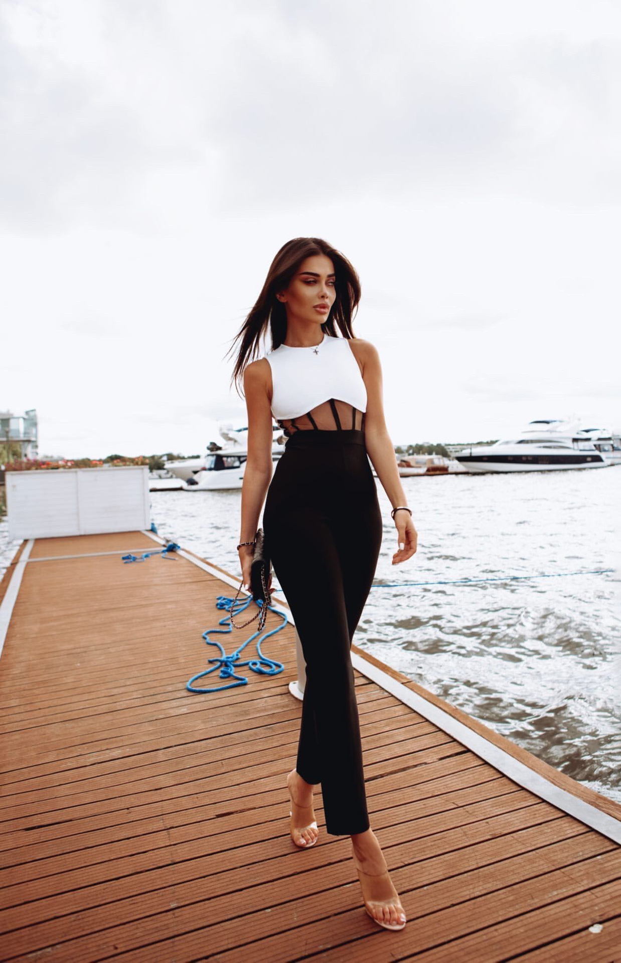 Black Wide-Leg Jumpsuit, picture 2 of 5