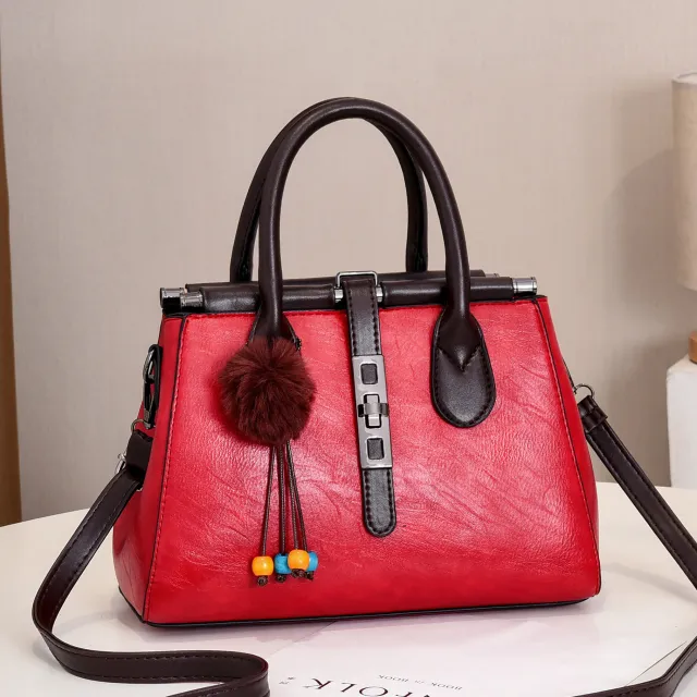 Women is Bag New European And American Big Bag Elegant Fashion Large Capacity Trend Women Handbag Shoulder Bag Red - Shop at LoveMi